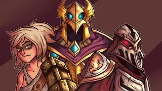 Skill levels in League of Legends [Azir, Riven and Zed ANIMATION]