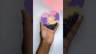 Valentine's day painting ideas on heart shaped canvas 💗 #pastel #acrylicpainting #aesthetic #gift