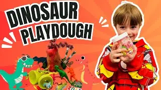 Dinosaur Playdough Jar Opening by Oskar
