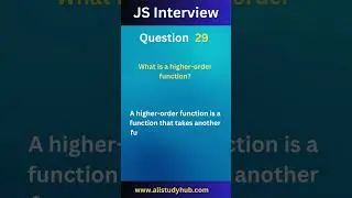 what is higher order function? #allstudyhub #javascript #youtubeshorts #programminglanguage