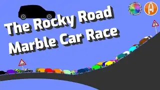 The Rocky Road Marble Car Race - car race in Algodoo
