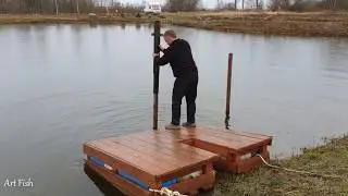 Начинаем строить пирс на пруду  Что то пошло не так