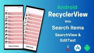 How to Add SearchBar Functionality in RecyclerView with CardView in Android Studio | 2024 Tutorial