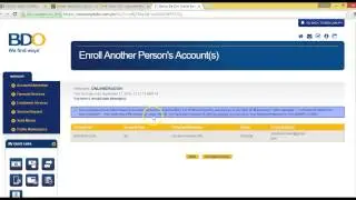 BDO THIRD PARTY ONLINE ENROLLMENT
