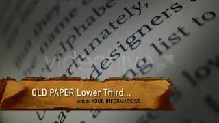 old paper lower third | Motion Graphics - Envato elements