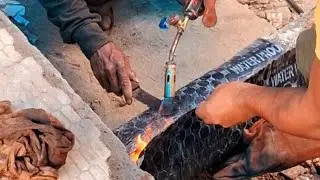 carpet lower pipe repairing
