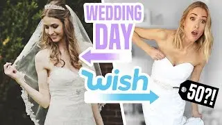 I TRIED WEDDING DRESSES FROM WISH vs My ACTUAL Wedding Dress
