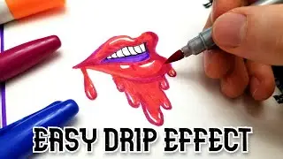 How I draw drippy lips💋
