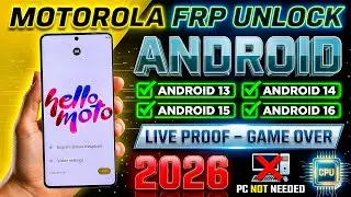 All Moto FRP Bypass 2026 🔥 Android 15/16 | Motorola Google Lock Remove