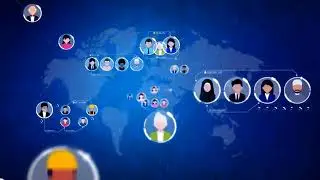 4 k animation connection people flight abstract background HD