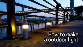 DIY led  light outdoor garden light yard lawn path lamp Pringles