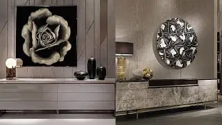 Modern Console Table Decoration Ideas With Mirror And Wood 