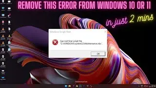 Can not find script file error removed in just 2 min from 