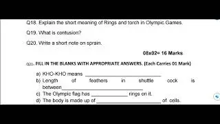 - Physical Education class 11