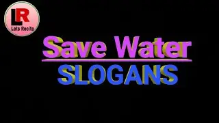 Save Water Slogan in english