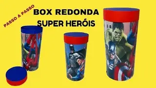 BOX REDONDA SUPER HERÓIS