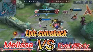 Melissa “Sang Penolong” gendong tim yang paling paling| 1 vs 5 | dibantai diawal menang kemudian