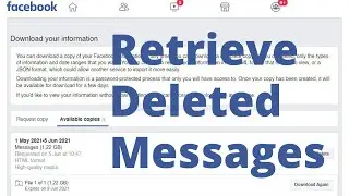 Retrieve deleted messages in Facebook
