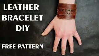 Leather bracelet DIY with free pattern