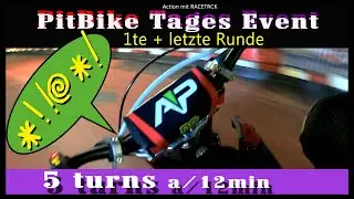 1te mal Pitbike, Kartbahn, 1te + letzte Runde, 60min. Lernenkurve, Rottweil