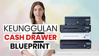 Keunggulan Cash Drawer Blueprint, bisa utk printer Thermal & Software Kasir, Casing Besi | BPVID#261