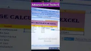 Advance Excel Tricks 5 l Age Calulation #excel #advanceexcel #trending #viral #viralfeeds #computer