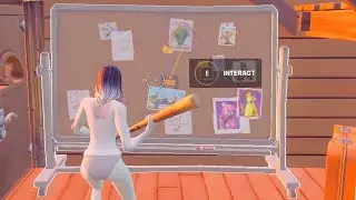 Interact with Bunker Jonesy's Conspiracy Board Location - Fortnite