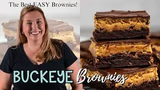 BUCKEYE BROWNIES - Homemade Brownies with Peanut Butter Filling!