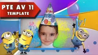 FREE DOWNLOAD / СКАЧАТЬ БЕСПЛАТНО Minions Congratulations Card PTE AV 11 Template