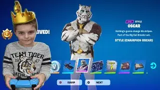 My 10 Year Old Kid Gets His FIRST Season Gold Crown Victory Royale WIN Using NEW Battle Pass Skin