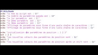 Programmation shell  : Les paramètres de position