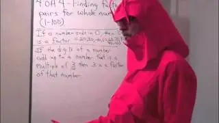 Finding Factor Pairs for Whole Numbers Example 2