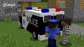 ЭТОТ ЗАКЛЮЧЁННЫЙ ПРИТВОРИЛСЯ ПОЛИЦЕЙСКИМ В МАЙНКРАФТ   Компот Minecraft