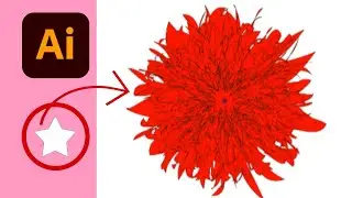 flower tutorial in adobe illustrator || how to make flower in adobe illustrator from star tool