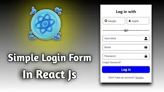 How to Build a Responsive Login Form in React JS | React Login Page Tutorial 2025