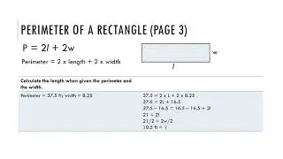 PERIMETER AND CIRCUMFERENCE
