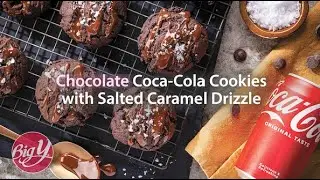Chocolate Coca Cola Cookies with Salted Caramel Drizzle Recipe