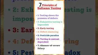 7 principles of software testing 
