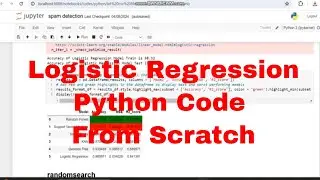 Email Spam Detection with Logistic Regression (LR) classifier Python Code from Scratch  
