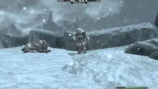 Skyrim: "Gato sable de las nieves V/S Troll de escarcha"