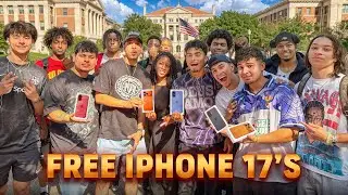 LOS BOYZ GIVE FREE IPHONE 17’s TO BROKE COLLEGE STUDENTS!!!