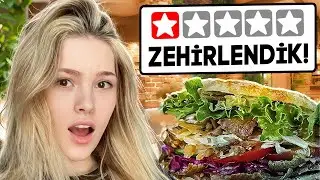 24 SAAT BOYUNCA EN DÜŞÜK PUANLI RESTORANLARDAN YEMEK YEDİK!