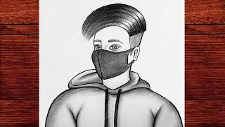 Kolay Maskeli Erkek Nasıl Çizilir || Maske Takan Erkek Resmi Çizimi (Çizim Mektebi)