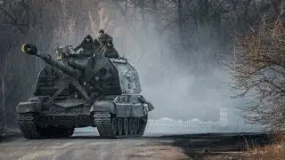 Колонна из 15 САУ "Гвоздика" в #Донецк'е