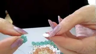 Part 1 of 3.  How to Hand Sew Miniature Hexagon Patchwork (5mm each side). English piecing method.