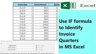 How to Use IF Formula to Identify Invoice Quarters in Excel 📅💡