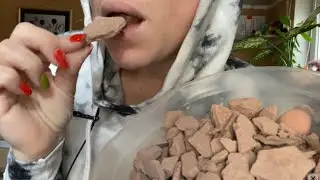 Гранат. Асмр звуки. Глухой хруст.