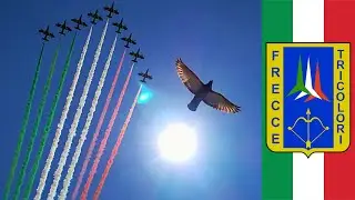 Frecce Tricolori sorvolano il Duomo di Milano 25 maggio 2020