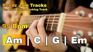 Hardness Pop Rock Guitar Backing Track in A Minor | 95 Bpm