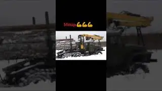 Урал 4320 "лесовоз"на гусеницах и ведущим прицепом💪